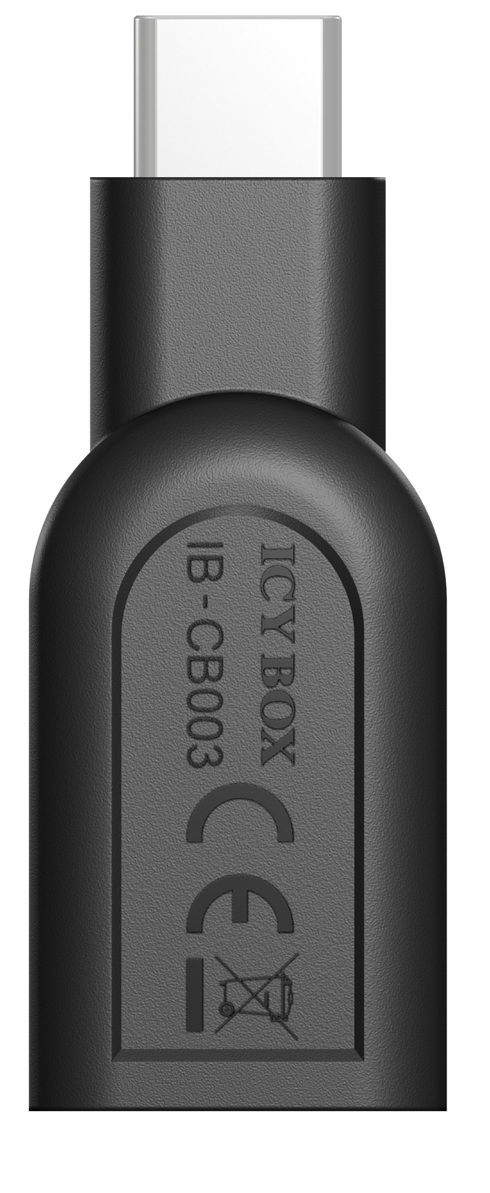 CABLU alimentare si date Icy Box, pt smartphone USB 3.2 Type-C Gen 1 (M) la USB 3.2 Type-A Gen 1 (F), plastic, negru, "IB-CB003" (timbru verde 0.08 lei)