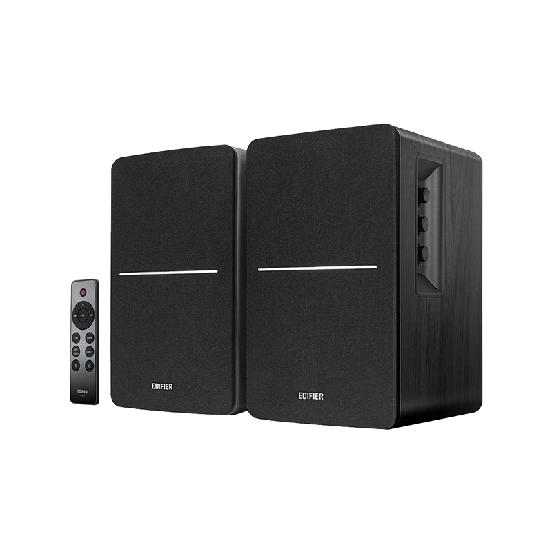 BOXE EDIFIER 2.0, RMS: 42W (2 x 21W), bluetooth, telecomanda wireless, volum, bass, treble, optical, sub-out, black, "R1280DBS-BK" (timbru verde 11.00 lei)