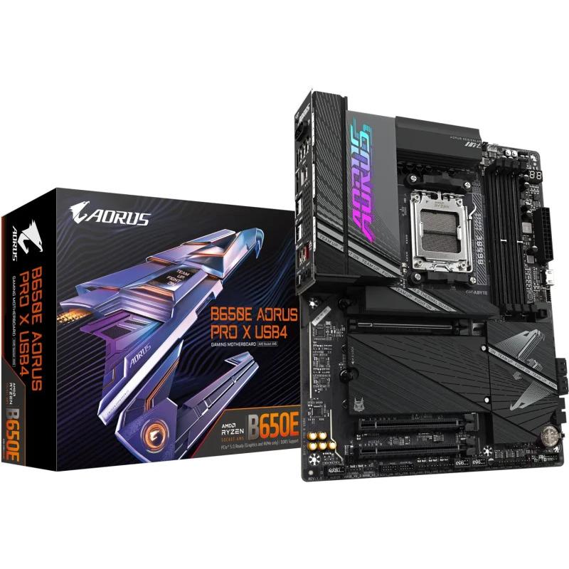 Placa de baza GIGAYBTE B650E AORUS PRO X USB4 AM5, 4x DDR5, 2x USB Type-C 1x HDMI 1x front HDMI, 3x PCIE x16, 4x M.2, 4x SATA 6GB/s, ATX "B650E A PRO X USB4"