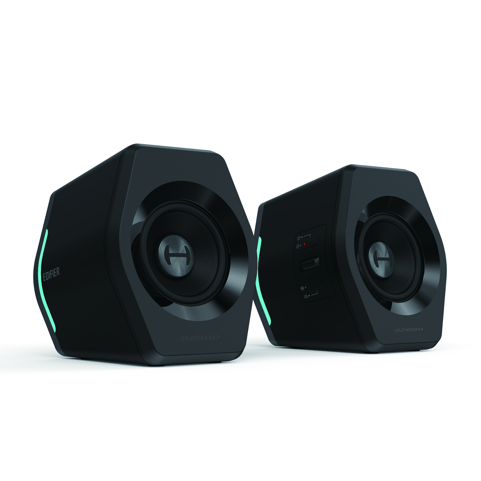 BOXE EDIFIER Gaming 2.0, RMS: 16W (2 x 8W), bass 2.75",control volum,BT/USB/AUX,sound mode: Music/Game/Movie,12 x LED RGB, frecv. rasp 98Hz-20KHz, 220V power,black, "G2000-BK" (timbru verde 0.8 lei)
