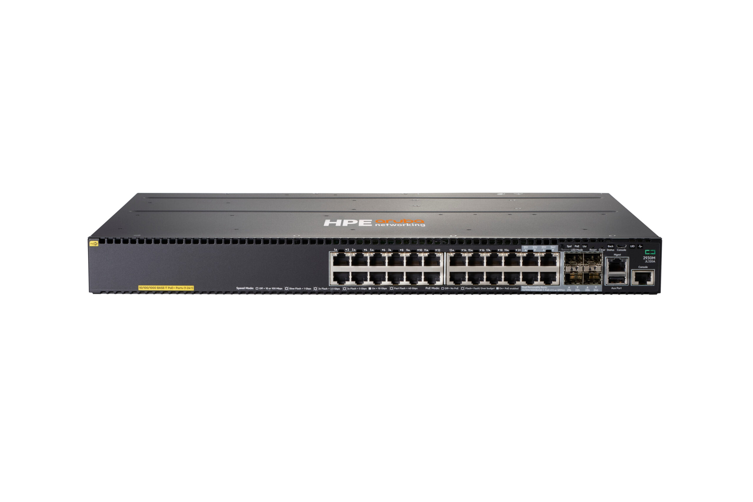 NET SWITCH 24PORT 1000M POE+/4SFP 2930M JL320A ARUBA BY HPE "JL320A" (timbru verde 2 lei)