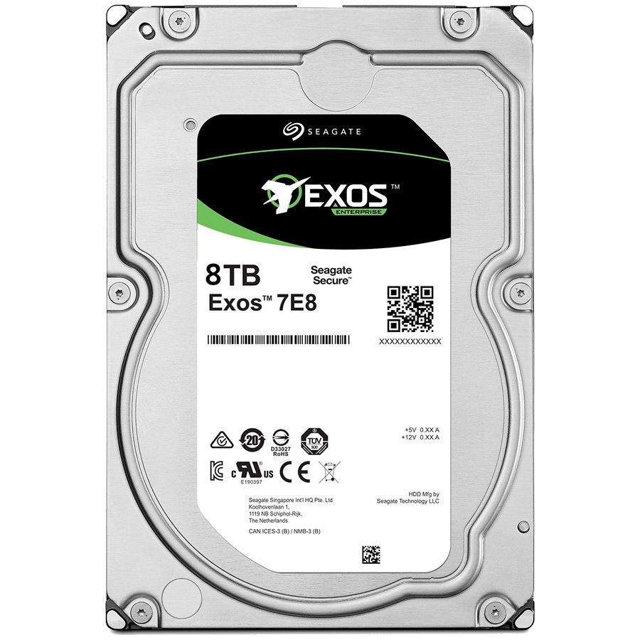 HDD SEAGATE 8TB, Exos 7E8, 7.200 rpm, buffer 512 MB, pt server, "ST8000NM004A" (timbru verde 0.8 lei)
