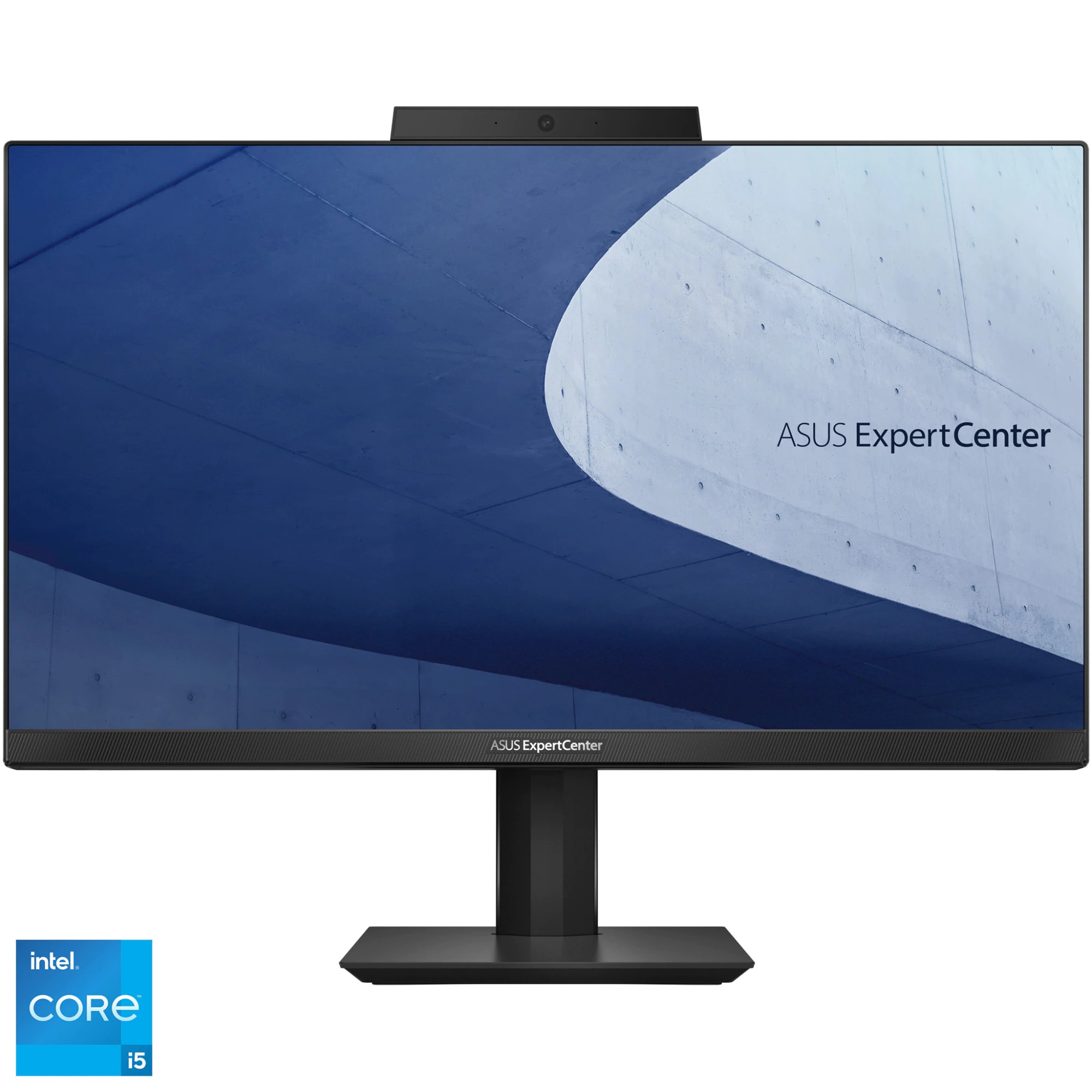 DESKTOP ASUS, "ExpertCenter" All-in-one, 23.8 inch, CPU i7-11700B, Intel UHD Graphics 630, memorie 8 GB, SSD 1 TB, tastatura si mouse, fara sistem de operare, "E5402WHAK-BA157M" (timbru verde 10 lei)