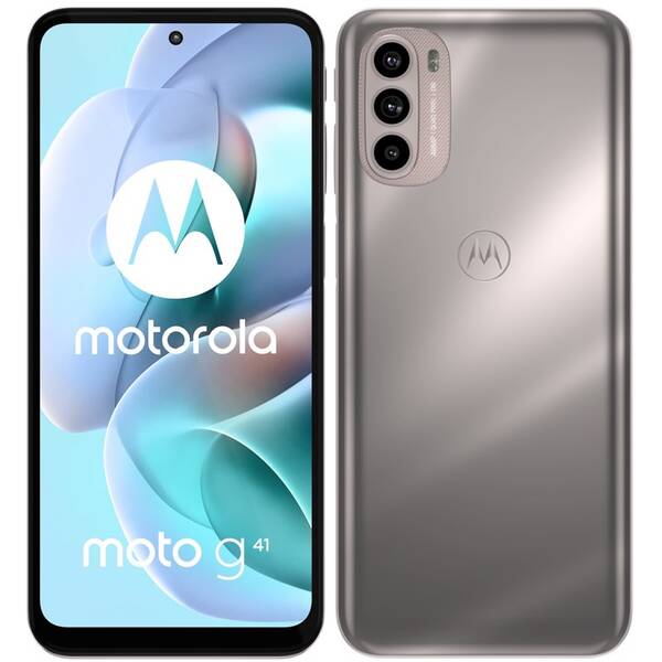 SMARTphone Motorola Moto g41 OLED NFC Dual SIM 128/6GB 5000 mAh Pearl Gold, "PAS40014RO" (timbru verde 0.45 lei)