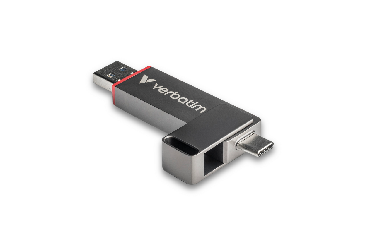 Memorie Dual USB-A/C 3.2 VERBATIM QuickStick, USB 2.0, 1TB, Gri (TIMBRU VERDE 0.03 LEI) "32043"