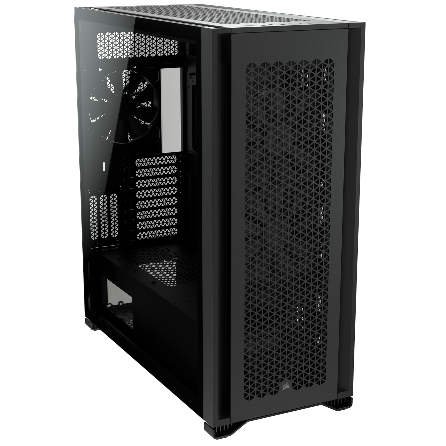 CARCASA CORSAIR Tower, ATX, "7000D AIRFLOW", fara sursa, sticla securizata, fan x 3, USB 3.0 x 4,USB 3.1 Type-C x 1, Jack 3.5 mmx1, mesh filtrare praf, negru, "CC-9011218-WW" (timbru verde 0.24 lei)