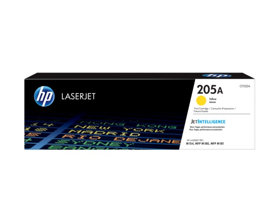 Toner Original HP Yellow, nr.205A, pentru Color LaserJet Pro M180|M181, 0.9K, (timbru verde 1.2 lei) , "CF532A"