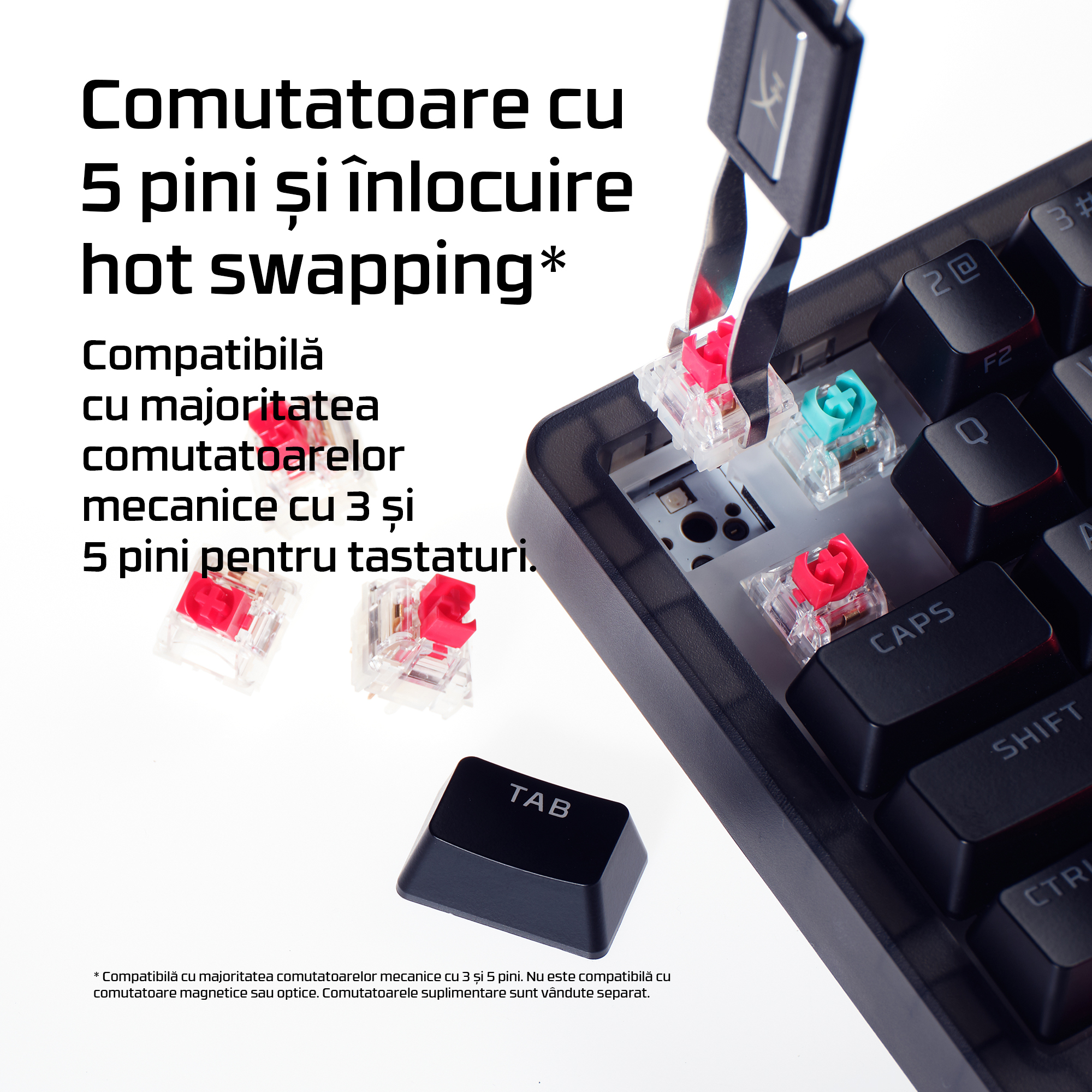 Tastatura HyperX Origins 2 65, negru"B4QS3AA" - imagine 2