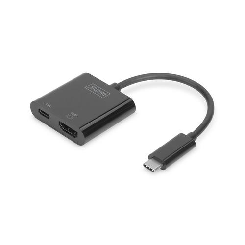 DIGITUS USB Type C to HDMI Adapter 4K/60Hz + USB C PD black "DA-70856" (timbru verde 0.18 lei)