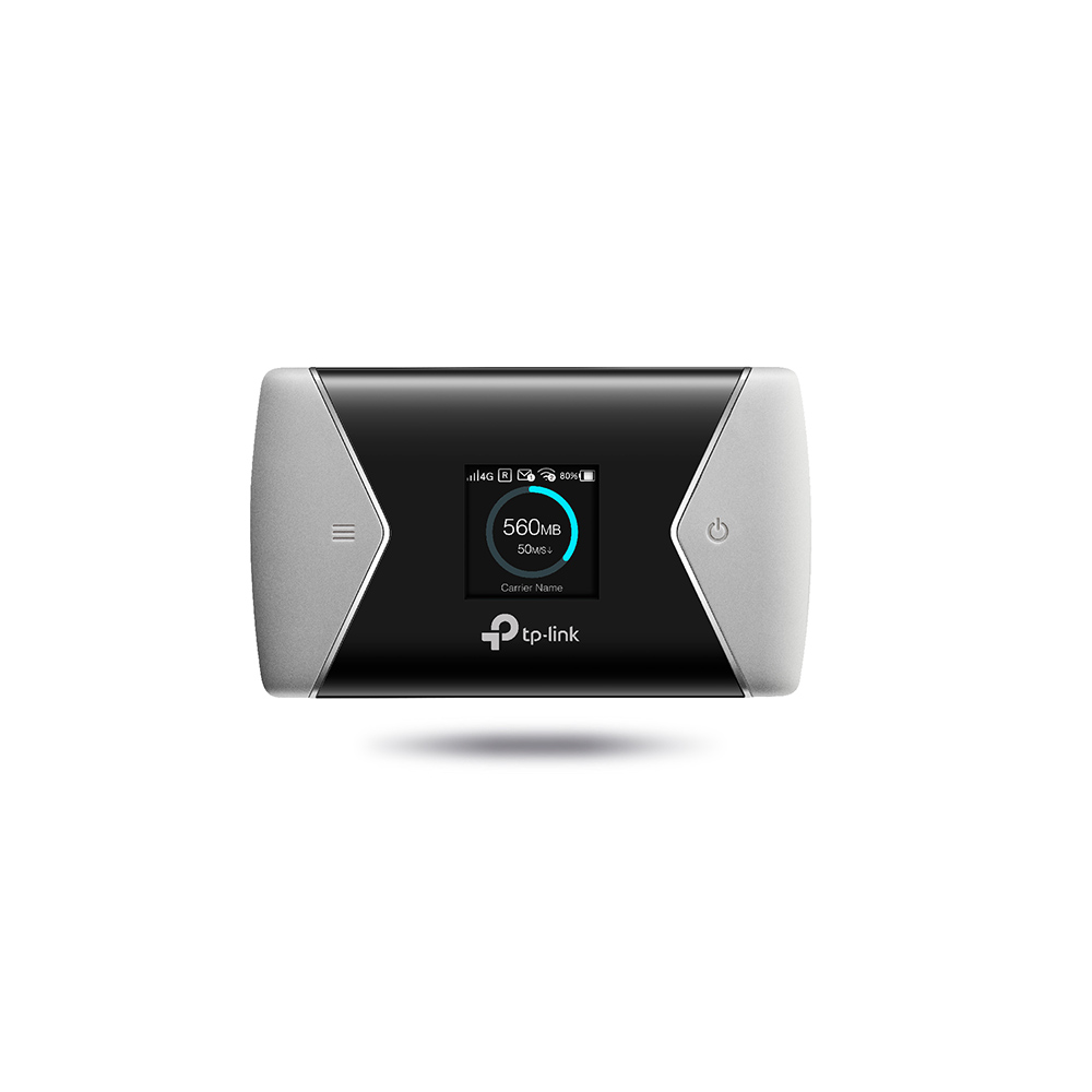ROUTER TP-LINK wireless. portabil, 4G Mobile Wi-Fi, 600Mbps, Internal LTE Modem, SIM card slot, TFT screen display, rechargeable battery, micro SD card slot "M7650" (timbru verde 0.8 lei)