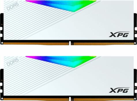Memorie DDR Adata - gaming DDR5 64GB, frecventa 6400MHz, latenta CL32, 32GB x 2 module, radiator alb, iluminare RGB, XPG LANCER RGB "AX5U6400C3232G-DCLARWH"
