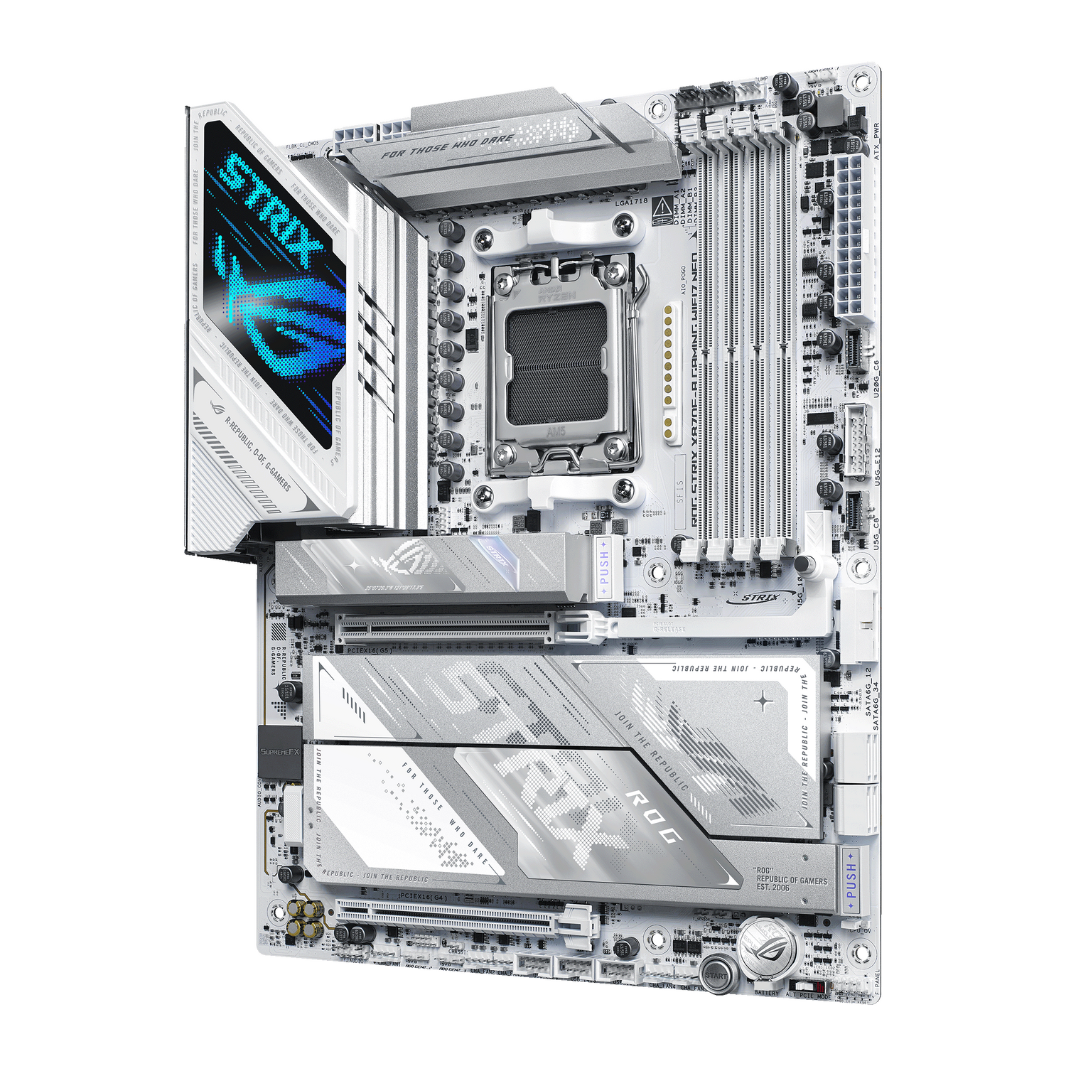 Placa de baza Asus ROG STRIX X870E-A GAMING WIFI7 NEO, AM5, DDR5, ATX, Alb, 90MB1P30-M0EAY0 "ROG STRIX X870E-A GAMING NEO" - imagine 5