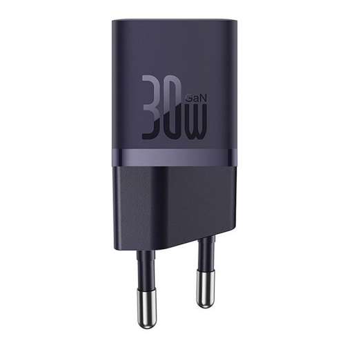 INCARCATOR retea Baseus Mini, GaN5 Fast Charger 30W, 1 x USB Type-C 5V/3A, mov "CCGN070705" (timbru verde 0.18 lei) - 6932172624460