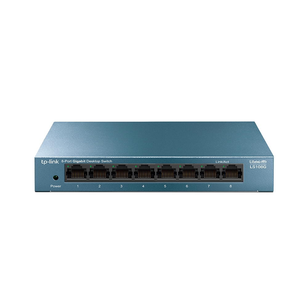 SWITCH TP-LINK 8 porturi Gigabit LiteWave carcasa metalica "LS108G" (timbru verde 2 lei)