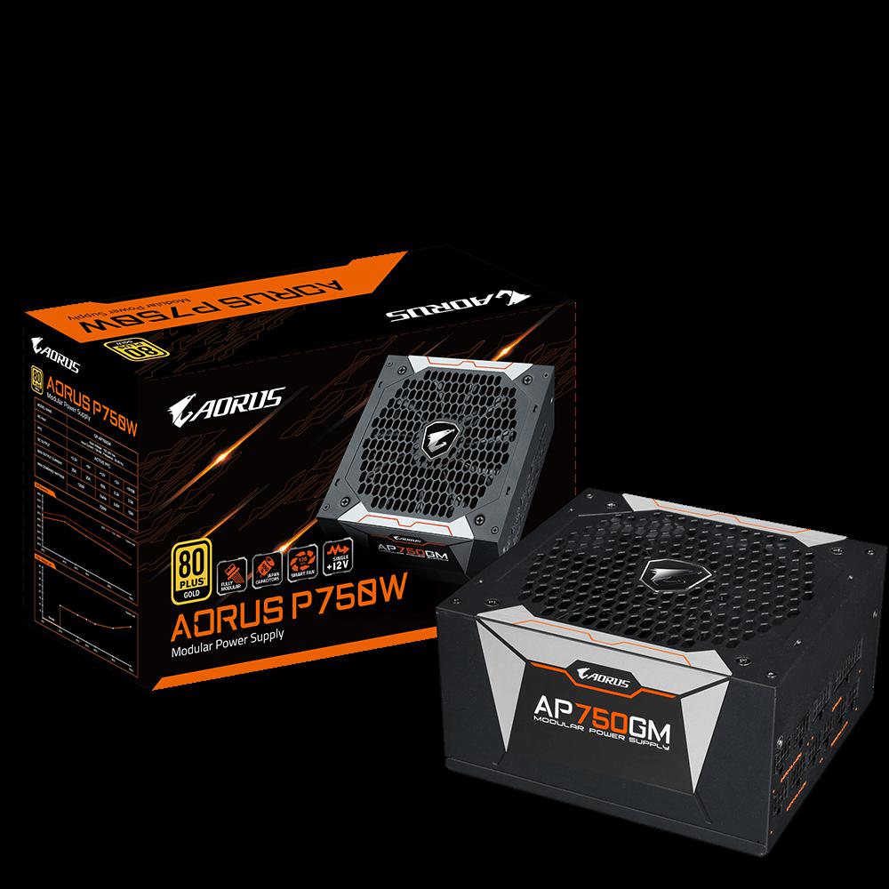 SURSA SURSA GIGABYTE Aorus P750, 750 W, modulara, ATX 12V 2.31, fan 135 mm x 1, 80 Plus Gold, "GP-AP750GM-EU" (timbru verde 2 lei)