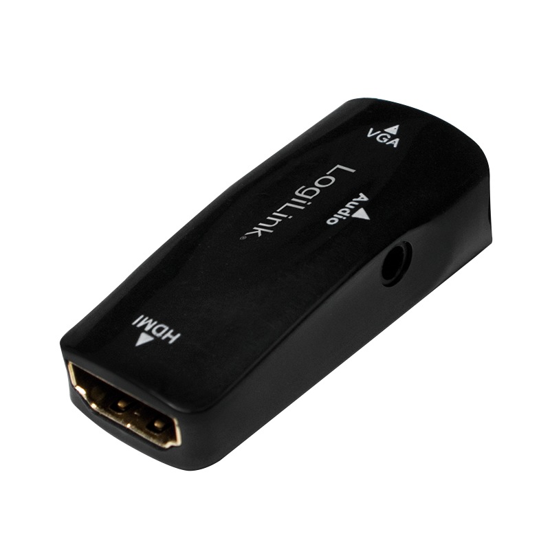ADAPTOR video LOGILINK, HDMI (M) la VGA (M), rezolutie maxima Full HD (1920 x 1080) la 30 Hz, black, "CV0108" (timbru verde 0.08 lei)
