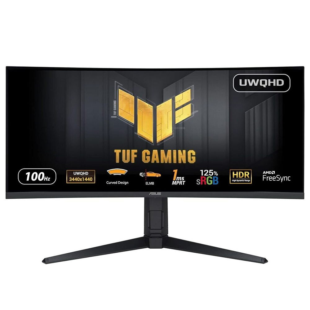 Monitor LED ASUS TUF Gaming VG34VQEL1A - 34 - LED - WQHD, HDR, curved, 100Hz panel, Negru "90LM06F0-B01E70" (timbru verde 7 lei)