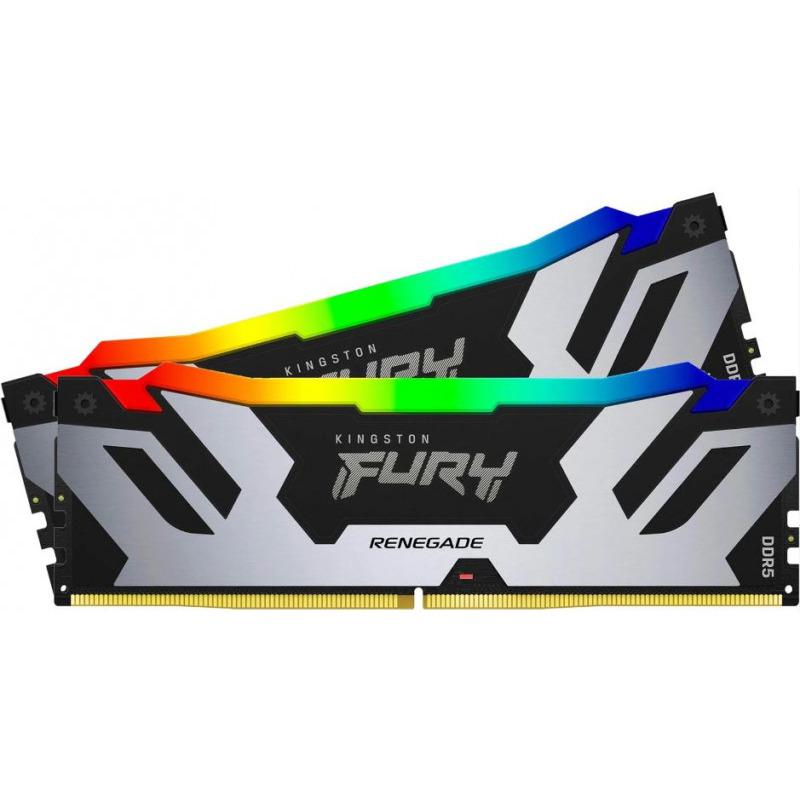 Memorie DDR Kingston DDR5 32GB frecventa 6000 Mhz, 16GB x 2 module, radiator, iluminare RGB, latenta CL32, "KF560C32RSAK2-32"