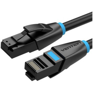 Patch cord UTP Vention, RJ-45 (T) la RJ-45 (T), 2m, 26AWG, PVC, negru, "IBKBH" (timbru verde 0.08 lei) - 6922794745780