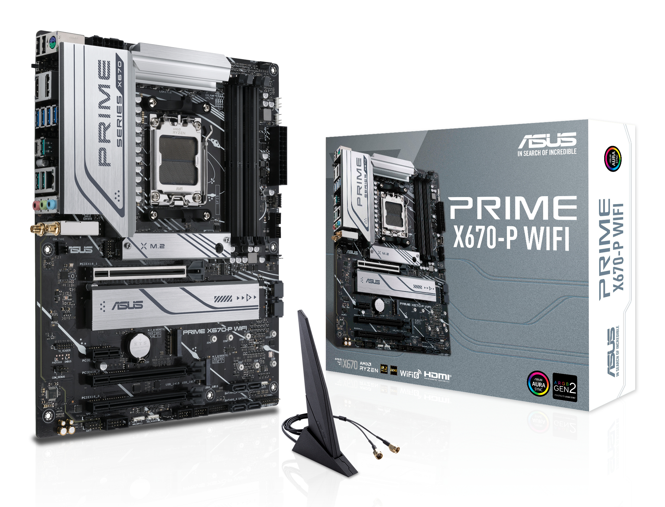 Placa de baza Prime X670 P WiFi AMD X670 Mainboard Sockel AM5 ATX "90MB1BV0-M0EAY0"