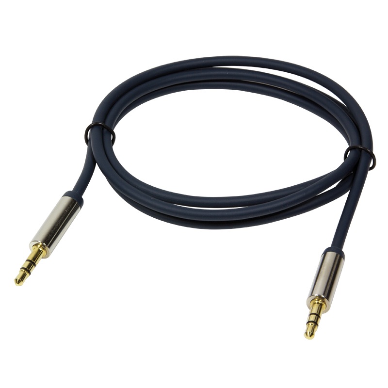 CABLU audio LOGILINK stereo (3.5 mm jack T/T), 0.5m, conectori auriti, albastru "CA10050" (timbru verde 0.08 lei)
