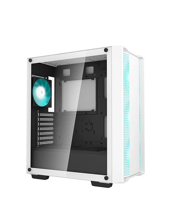 CARCASA DeepCool "CC560 MESH V2", middle tower, gaming, fara sursa, suporta 8xfan, 4xfan inclus, , USB 3.2 gen1 x 2, audio, 7 sloturi expansiune, alb, "R-CC560-WHAMA4-G-2" (timbru verde 0.32lei)