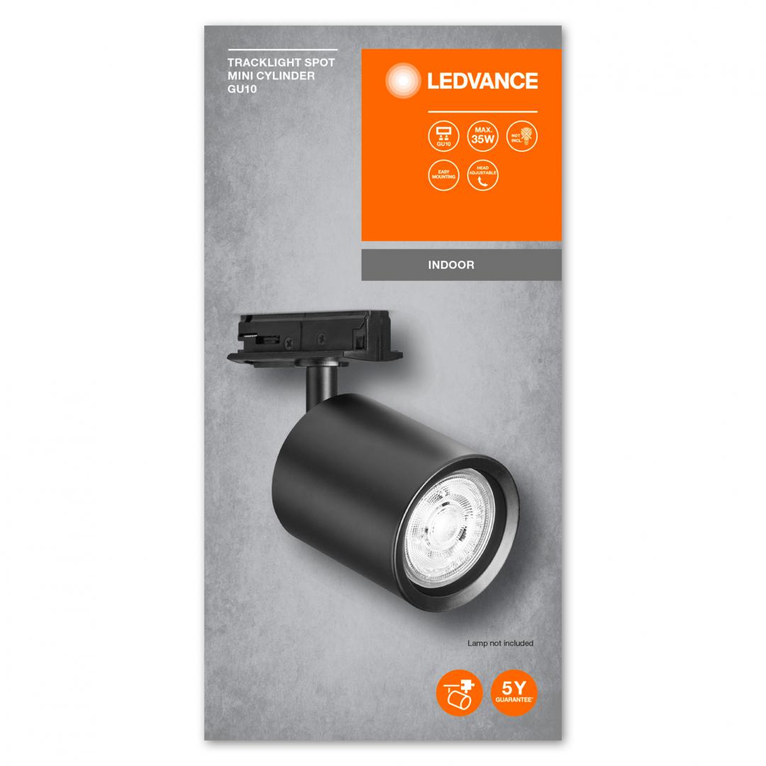 TRACKLIGHT SPOT MINICYLINDER BKGU10LEDV "000004058075756663" (timbru verde 2.00 lei)