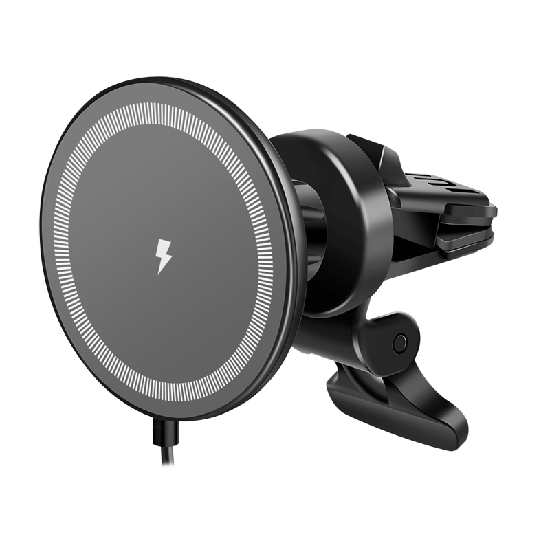 CAR HOLDER LOGILINK, magnetic, suport pt. iPhone, USB-A, max. 15W, prot. supratensiune, black, "PA0333"