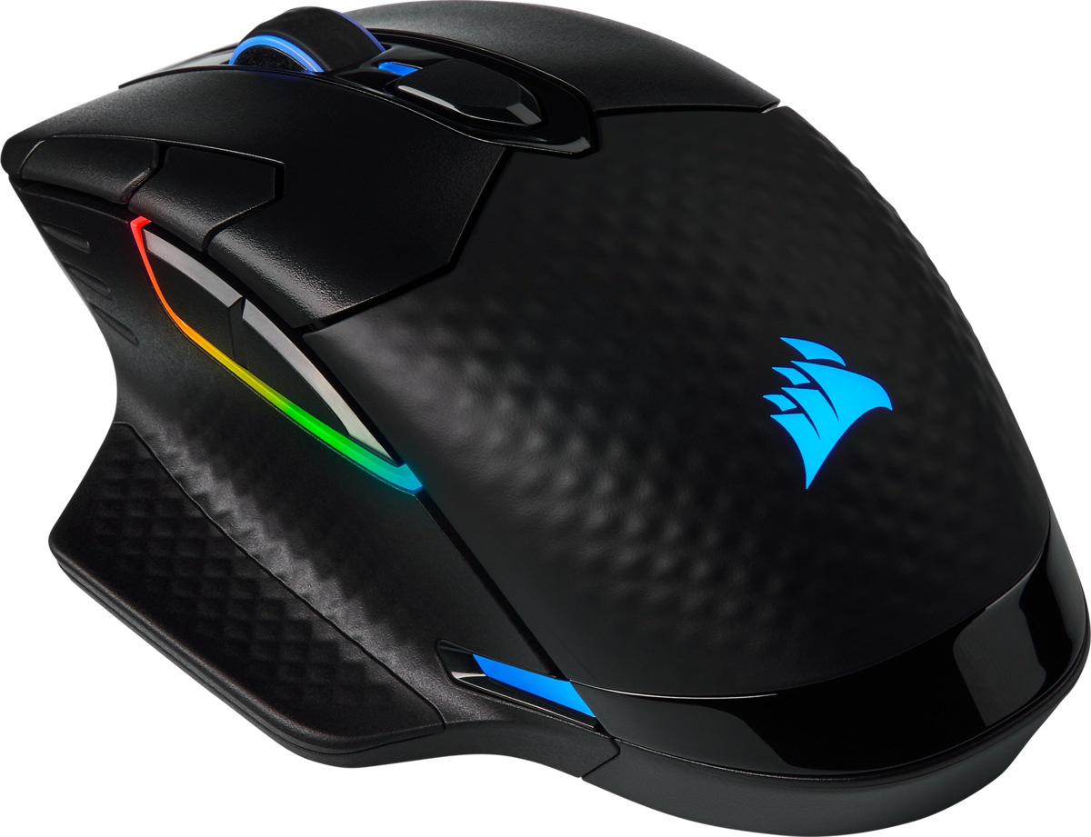 MOUSE CORSAIR, "Dark Core RGB Pro SE", gaming, wireless, BT | 2.4GHz,18000 dpi, butoane/scroll 8/1, iluminare,butoane programabile,mod dual de conectare,negru, "CH-9315511-EU" (timbru verde 0.18 lei)