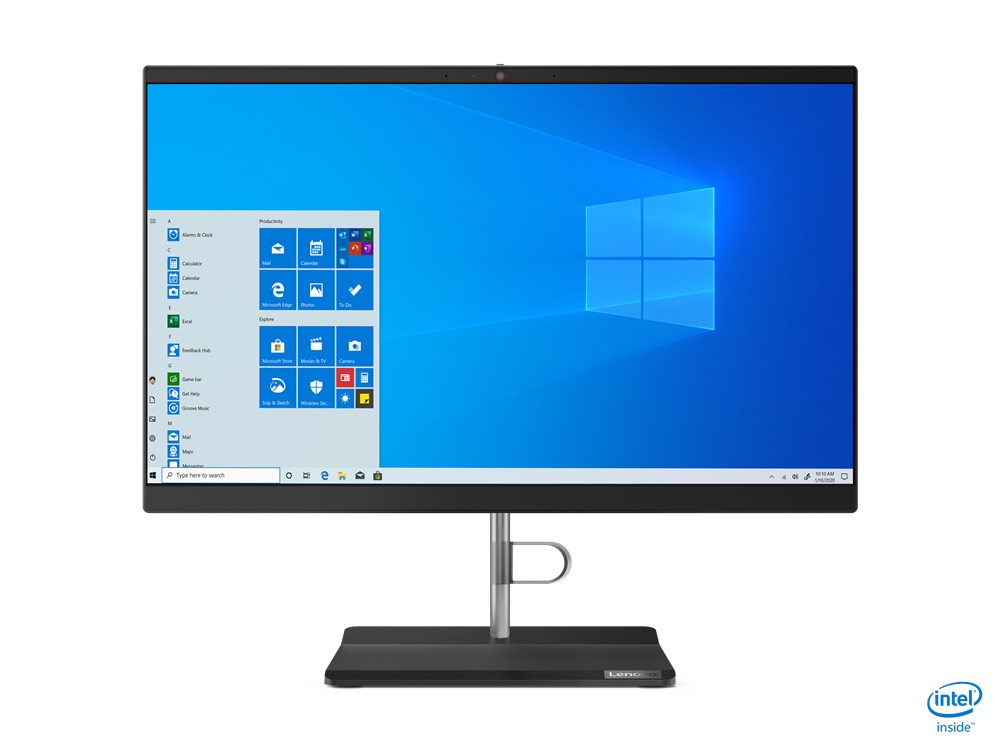 DESKTOP LENOVO, All-in-one, CPU i5-10400T, monitor 21.5 inch, Intel UHD Graphics 630, memorie 8GB, SSD 512GB, unitate optica,tastatura & mouse, Windows 10 Pro "11FN006RRI" (timbru verde 10 lei)