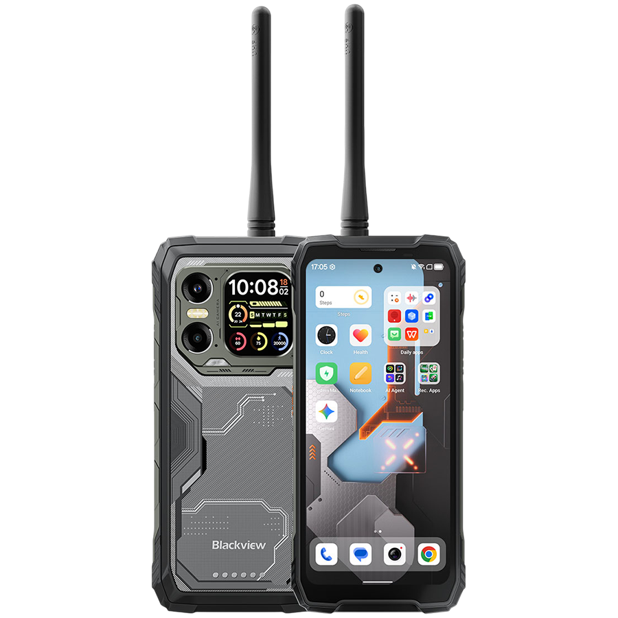 Blackview XPLORE 1 Walkie-talkie 22km 5G Rugged Phone 6.78-inch FHD 2460x1080 120Hz+2.01-inch 296x240 12+256GB, 7050 octa-core 2.4Ghz Cam 50+64MP+20MP,20000mAh,Black "BVXPLORE1WT_BK12_EU" (timbru verde 0.45 lei)