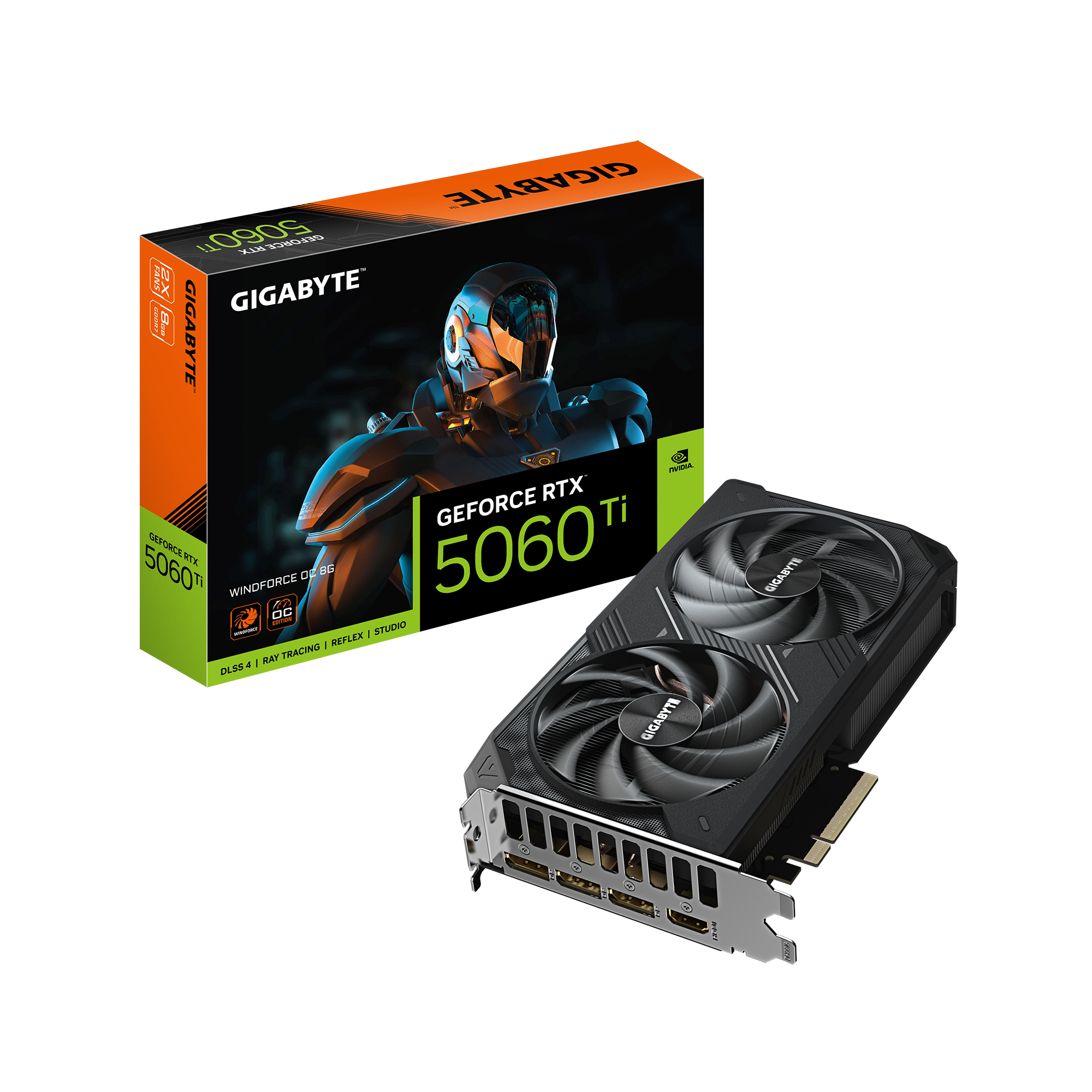 GIGABYTE GeForce RTX 5060 Ti WINDFORCE OC 8GB GDDR7 3xDP 1xHDMI "GV-N506TWF2OC-8GD"