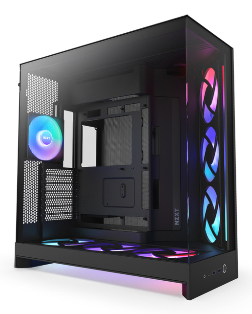 Carcasa NZXT H9 Flow RGB+ (2025), Dual-Chamber, Mid-Tower, Control Hub, Negru "CM-H92FB-P1" (timbru verde 0.32 lei)