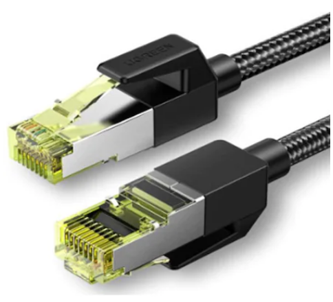 PATCH CORD UTP Ugreen Cat7, "NW150" fire din cupru, tiny cable, viteza maxima 10 Gbps, braided, 3m, negru "80424" (timbru verde 0.08 lei) - 6957303884247