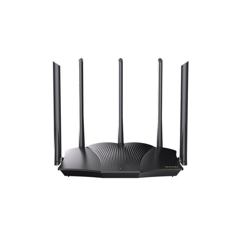 ROUTER Tenda wireless AX3000, 3000Mbps,1 x WAN Gigabit, 3 porturi Gigabit, 2.4 Ghz/5 Ghz dual band, 5 antene externe, WI-FI 6 "RX12 PRO" (timbru verde 0.8 lei)