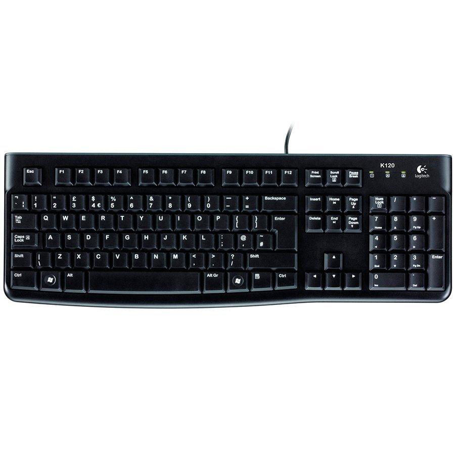 TASTATURA LOGITECH USB, black, "K120" "920-002509" (timbru verde 0.8 lei)