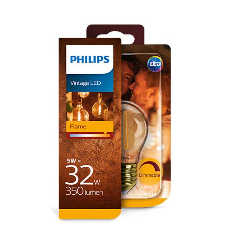 BEC LED Philips, soclu E27, putere 5W, forma clasic, lumina alb calda, alimentare 220 - 240 V, "000008718696814116" (timbru verde 0.45 lei)