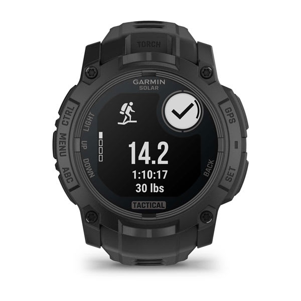 Smartwatch Instinct 3 50 mm, Solar, Tactical Edition, Black with Black Band "010-02935-50" - imagine 6