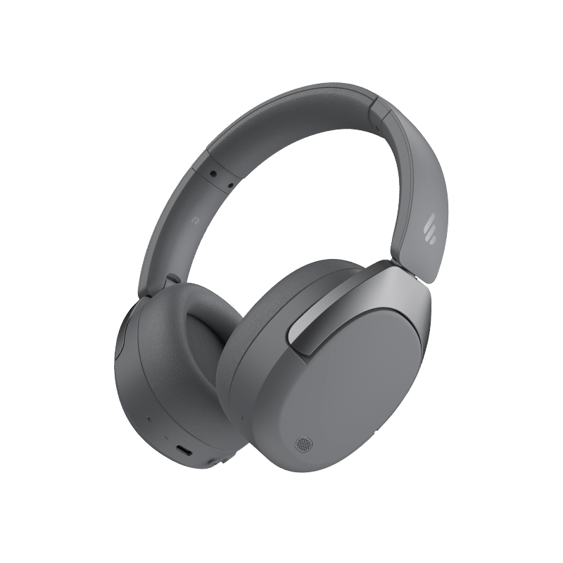 CASTI Edifier, wireless, cu fir, standard, utilizare multimedia, smartphone, microfon pe casca, conectare prin Bluetooth 5.4, USB-C, ANC, grey, "W830NB-GR", (timbru verde 0.8 lei)