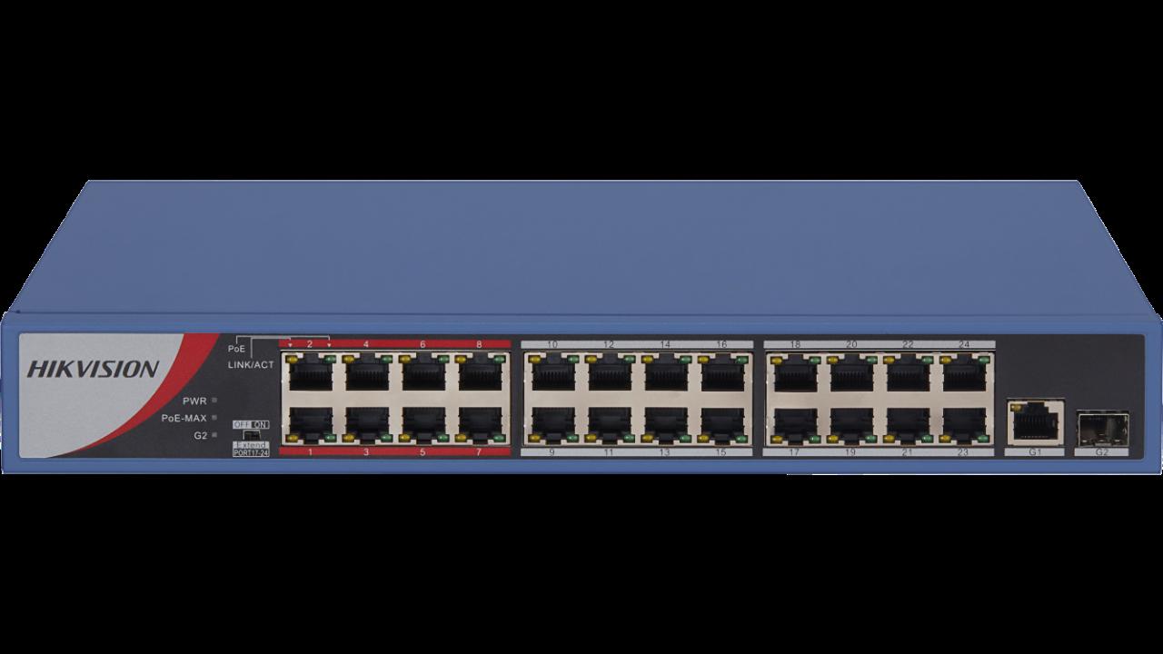 HK SWITCH POE 24 PORTURI FARA MANAGEMENT, "DS-3E0326P-E/M(B)" (timbru verde 2 lei)