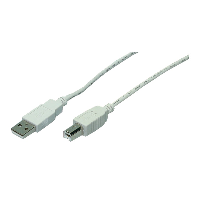 CABLU USB LOGILINK pt. imprimanta, USB 2.0 (T) la USB 2.0 Type-B (T), 5m, gri, "CU0009" (timbru verde 0.18 lei)