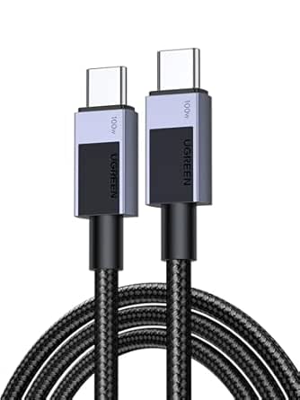CABLU alimentare si date Ugreen, "L512", Fast Charging Data Cable pt. smartphone, USB Type-C la USB Type-C 100W, 2m, gri "45064" (timbru verde 0.08 lei) - 6941876240647