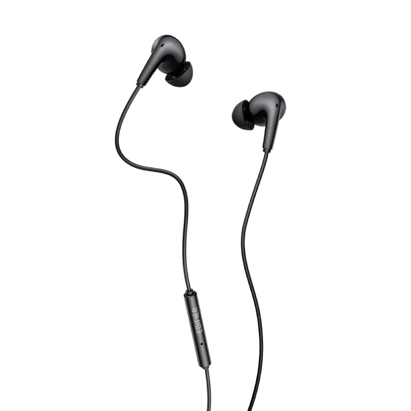 CASTI Edifier, cu fir, intraauriculare - butoni, pt smartphone, microfon pe fir, conectare prin USB-C, buton in-line, negru, "P230-BK", (timbru verde 0.18 lei)