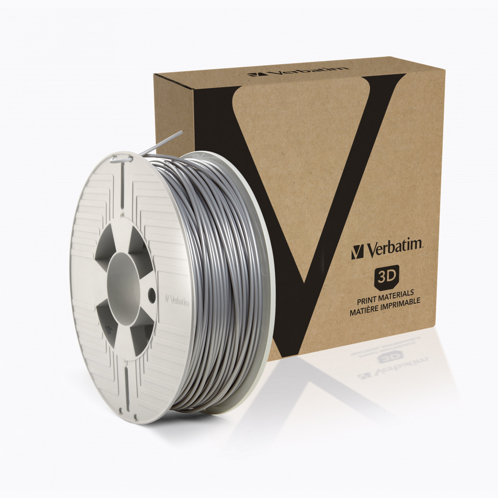 FILAMENT 3D PRINTER VERBATIM ABS 2.85MM, 1KG ARGINTIU, GRI METAL "55036"