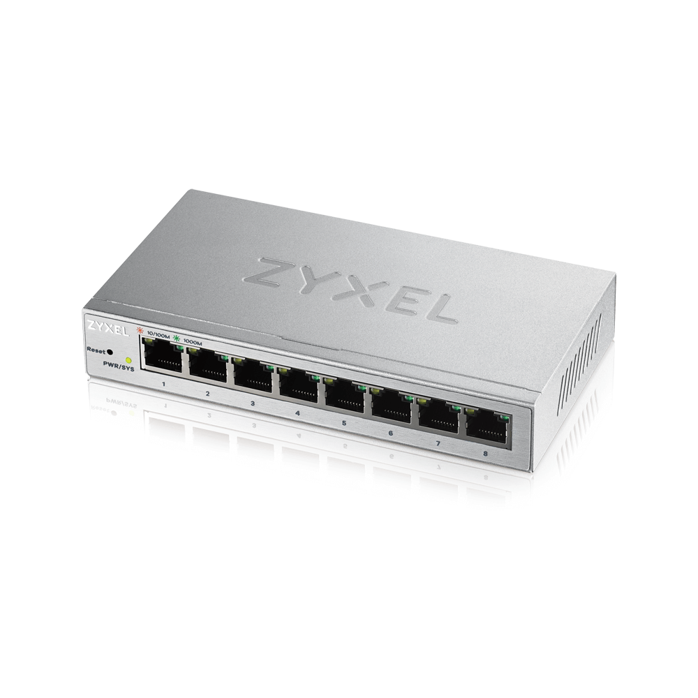 SWITCH ZYXEL, GS1200-8, porturi Gigabit x 8, managed, carcasa metalica, "GS1200-8-EU0101F" (timbru verde 2 lei)