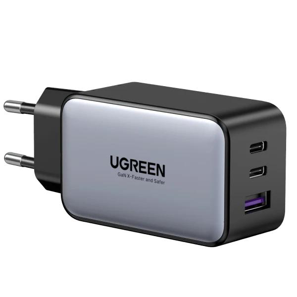 INCARCATOR retea Ugreen Nexode S GaN "X553" Quick Charge 65W, 1 x USB 22.5W, 2 x USB Type-C 65W max, gri "35042" (timbru verde 0.18 lei)