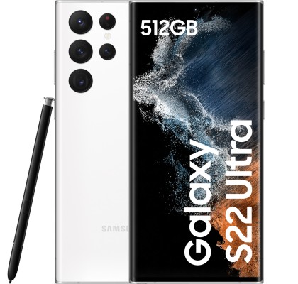 Samsung Galaxy S22 Ultra DS Phantom White 5G/6.8"/OC/12GB/512GB/40MP/12MP+108MP+10MP+10MP/5000mAh + S Pen "SM-S908BZWHEUE" (timbru verde 0.45 lei)