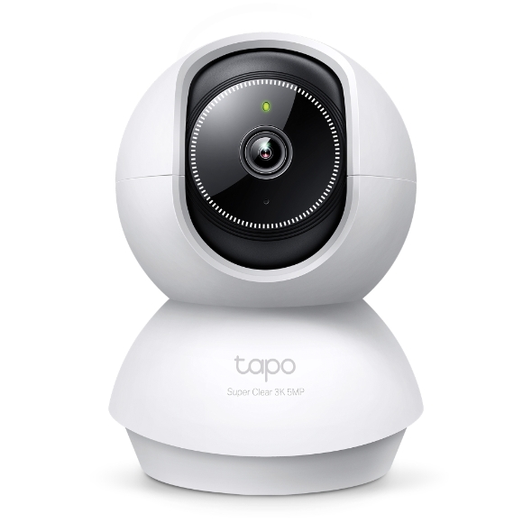 CAMERA IP TP-LINK, cube, pt. interior, dist. IR 12 m, rotatie 360 grade, 5 MP, 3K QHD (2880×1620 px), microfon, carcasa plastic, slot SD card, "Tapo C230" (timbru verde 0.8 lei)