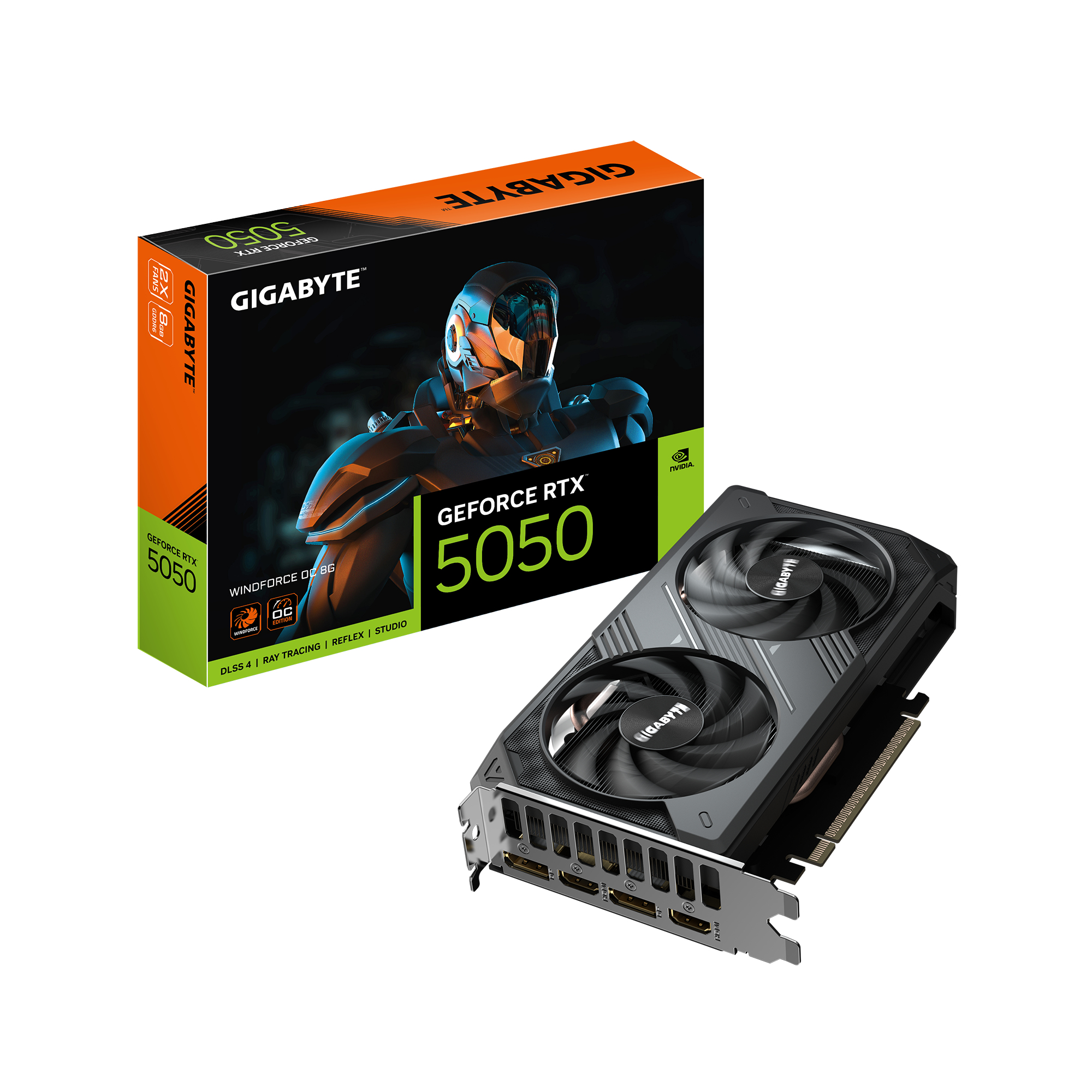 VGA PCIE16 RTX5050 8GB GDDR6/GV-N5050WF2OC-8GD 1.0 GIGABYTE "GV-N5050WF2OC-8GD 1.0"