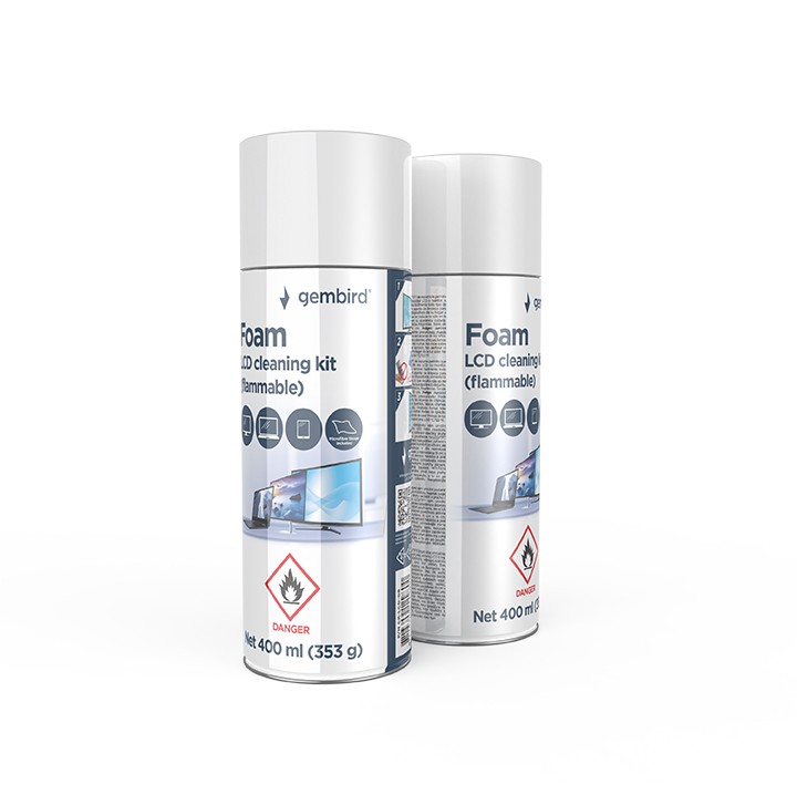 SPRAY curatare cu spuma, GEMBIRD, 400 ml, "CK-LCD-08"